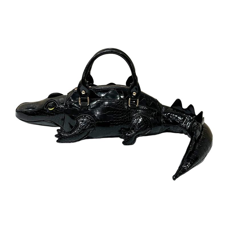 

Funny Crocodile-shaped Shoulder Bag Design Sense Niche Handbag, Creative Hot Girl Crocodile Crossbody Bag Personalized Women Bag чёрный