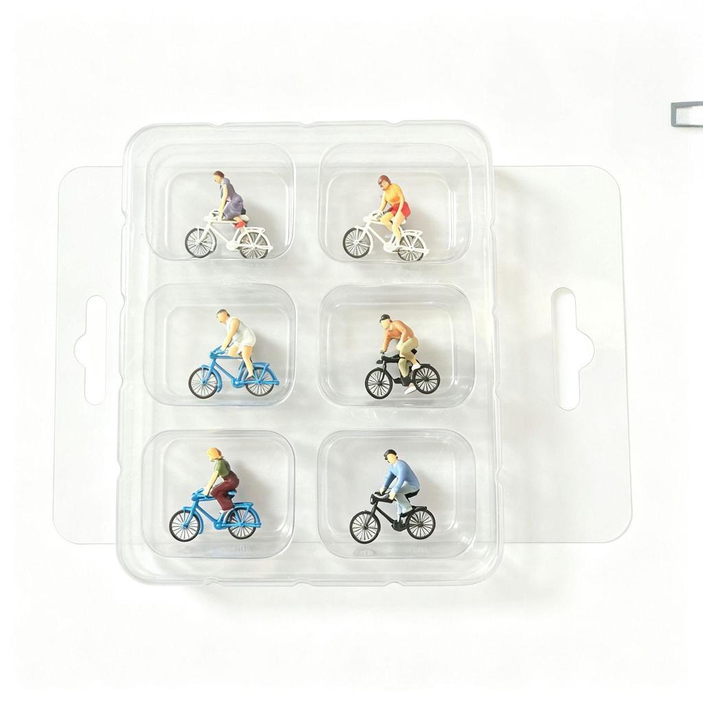 HO Scale 1:87 Miniature Cyclist Figure for Model Landscapes