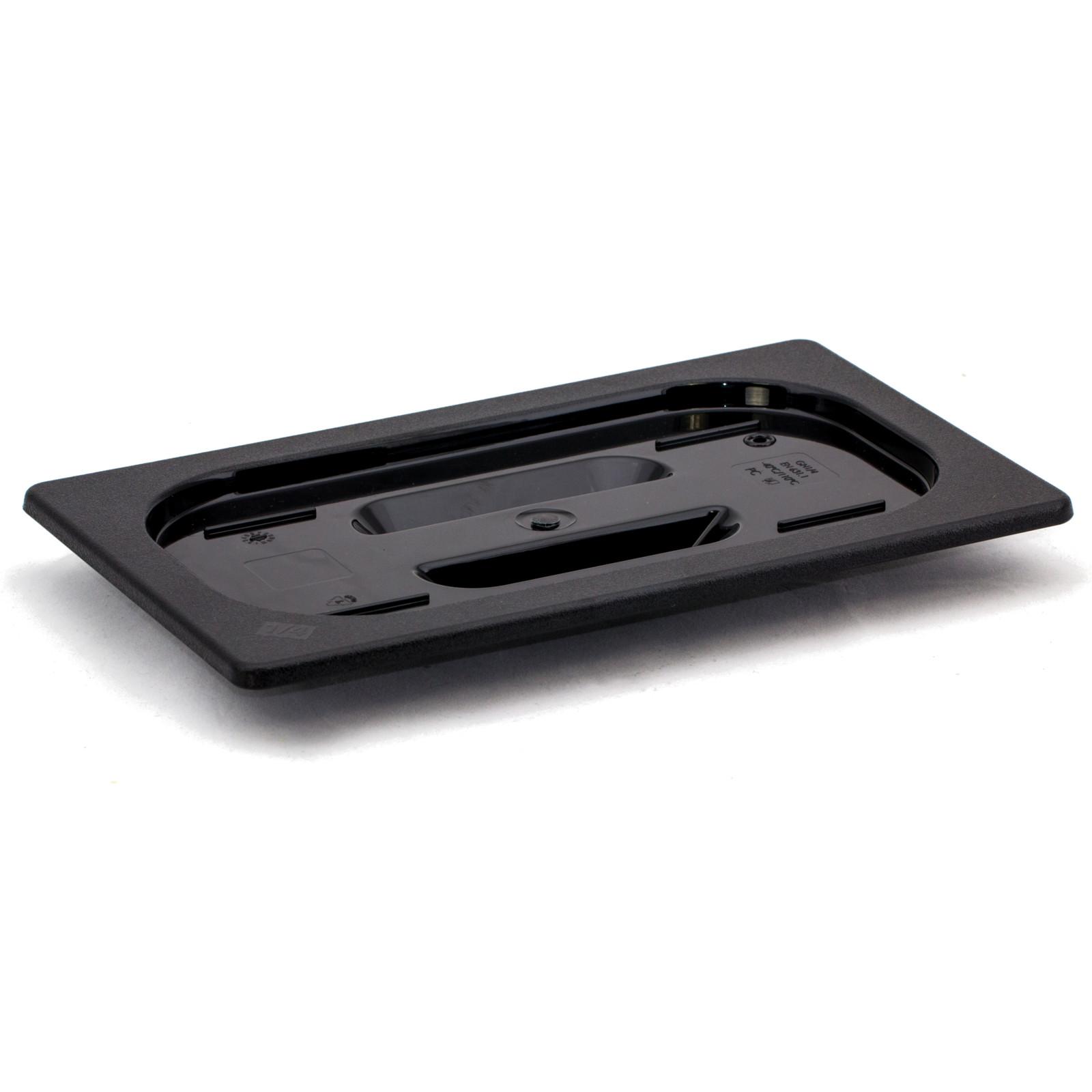 Hendi 862957 schwarzer Polycarbonat GN-Deckel GN 16
