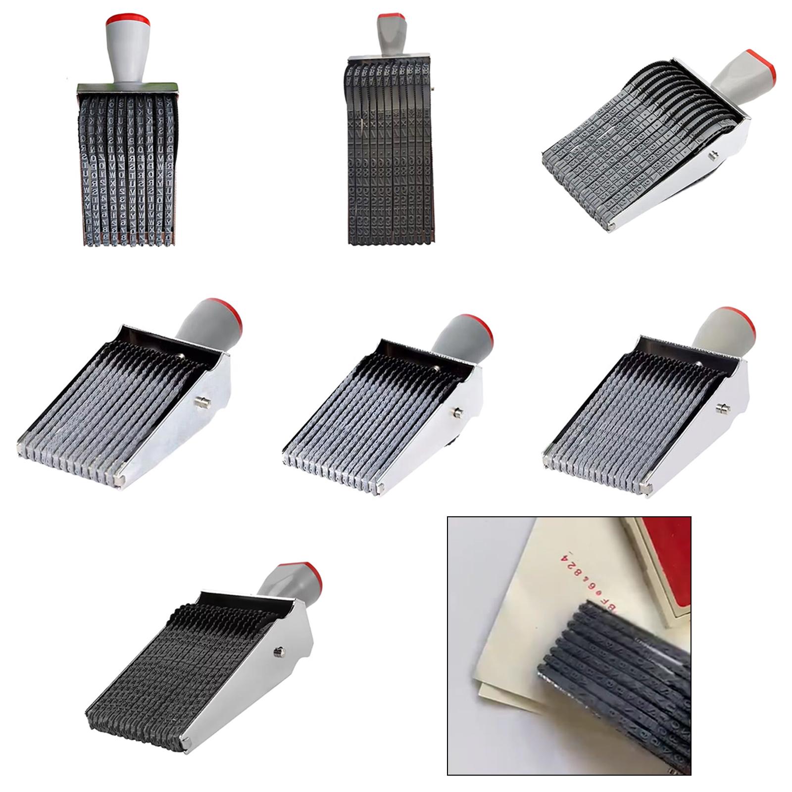

Adjustable Number Letter Roller Stamp Rotating Rubber Stamp Business Stamp Office Stamp for Document File Stamping D