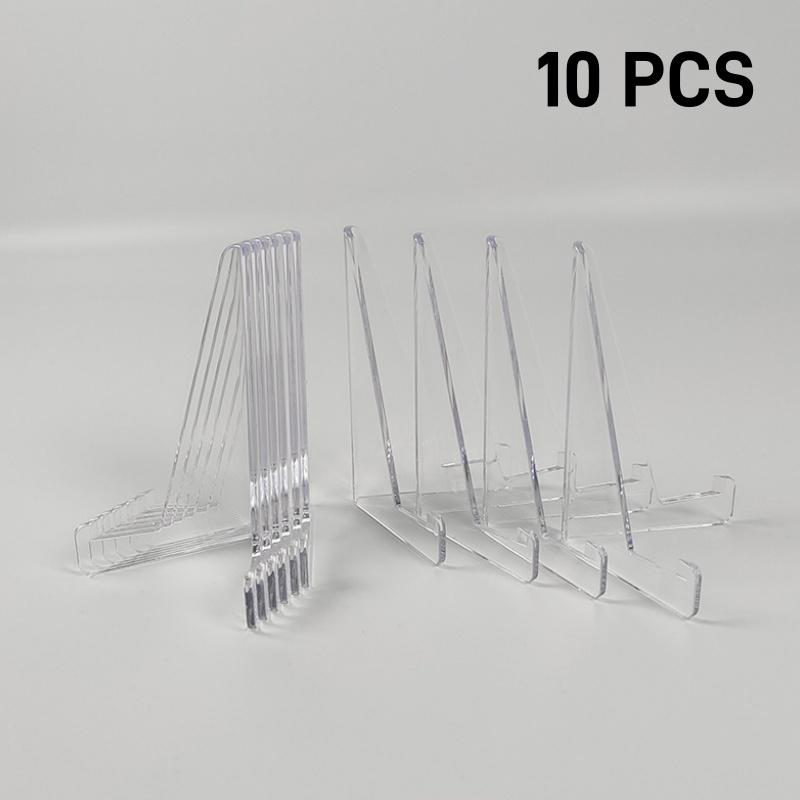 Acrylic Display Holder Transparent Triangle Commemorative Coin Small Photo fram Card Holder Rack Phone Stand Home Decor