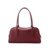 First Layer Cowhide Boston Bowling Bag Simple Women's Row Large Capacity Leather Commuter Underarm Shoulder Pillow Bag