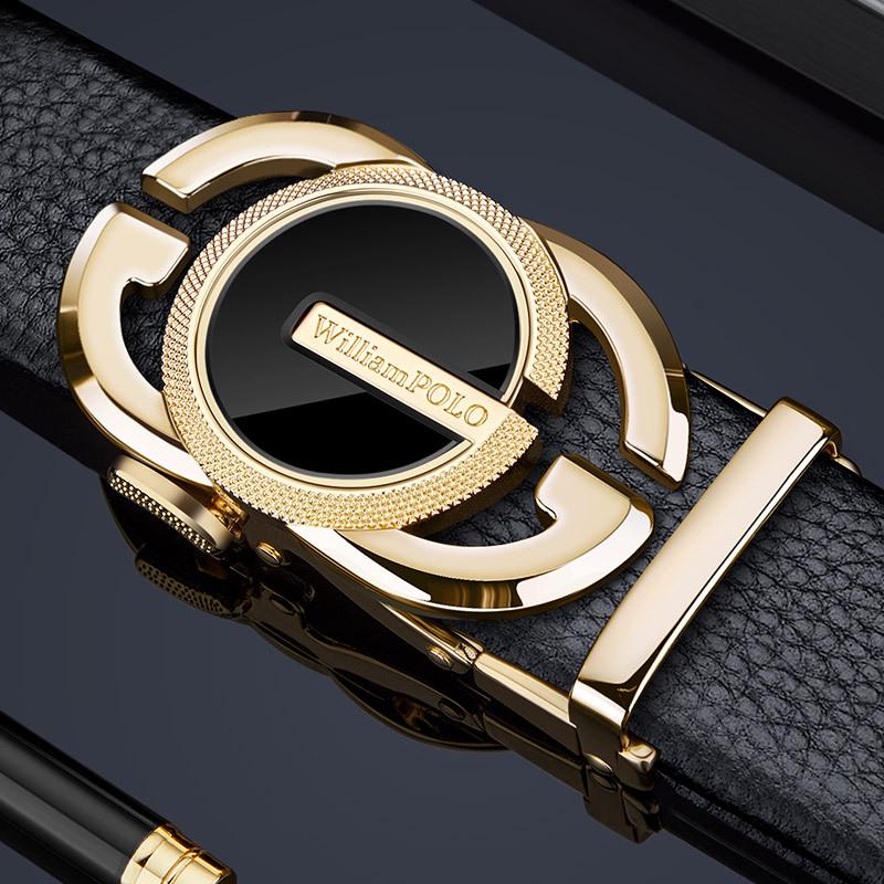 King Paul Men's High-End Genuine Leather Belt - Luxury Fashion Accessory for Young Men