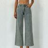 Womens Straight Leg Jeans High Waist Loose Vintage Denim Pants Casual Wear