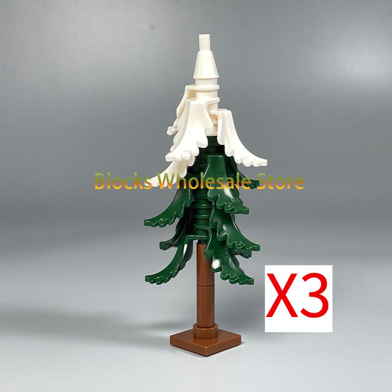 MOC Christmas Gift Present Assembly Toy Small Particle Building Block Set Christmas Tree Fir Tree Scene Desktop Ornament