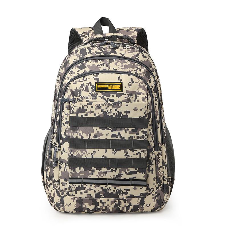 Unisex Camo Oxford Backpack Breathable 16in Laptop Compartment For Students Daily Outfits