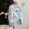 Schoolbag New Chinese Style Transparent Student School Bag Women's Large Capacity Casual Backpack Personalized Versatile Travel Computer Backpack