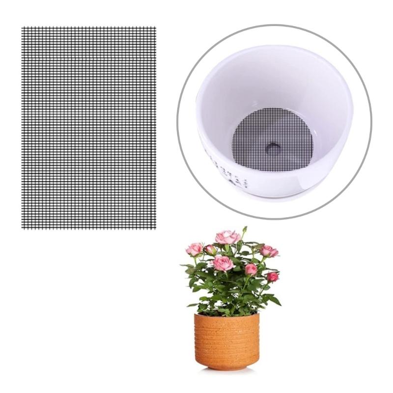 5Pcs Garden Drainage Mesh Flower Pots Hole Mesh Pads Bonsais Bottom Grids Mat