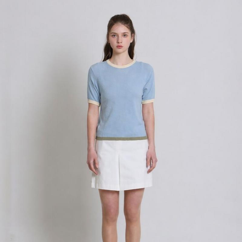 Wonder Place W Standard Color Block Short Sleeve Pullover