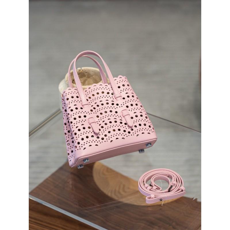 Small Wave Cutout Leather Tote Bag Crossbody Shoulder Set Women