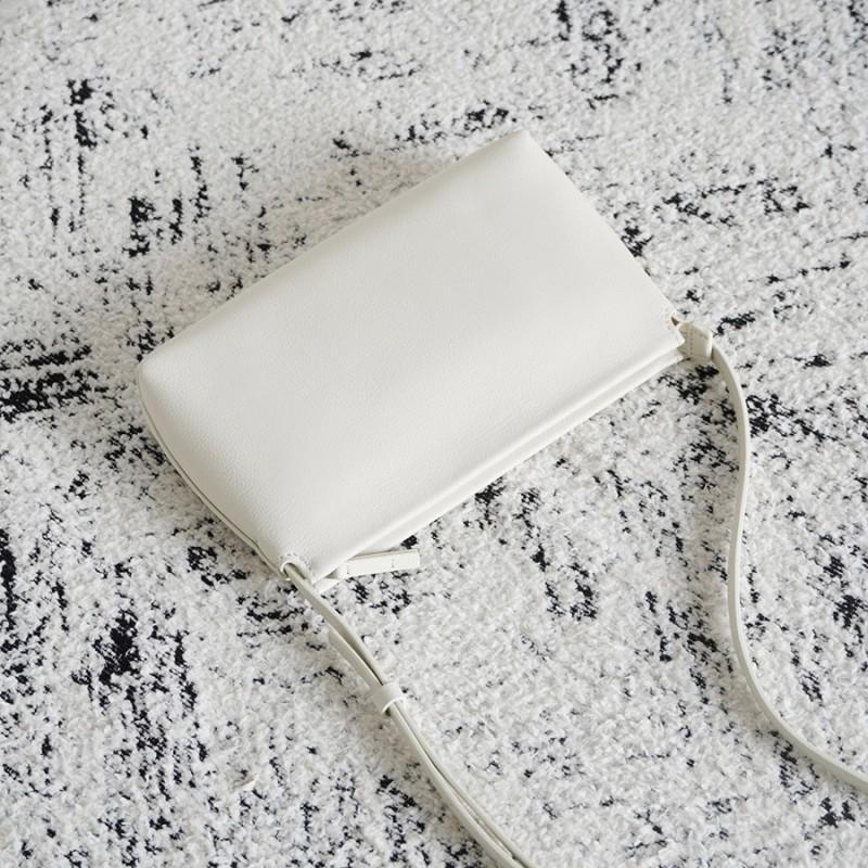 Womens Minimalist Small Square Crossbody Bag Genuine Leather Envelope Clutch Single Shoulder