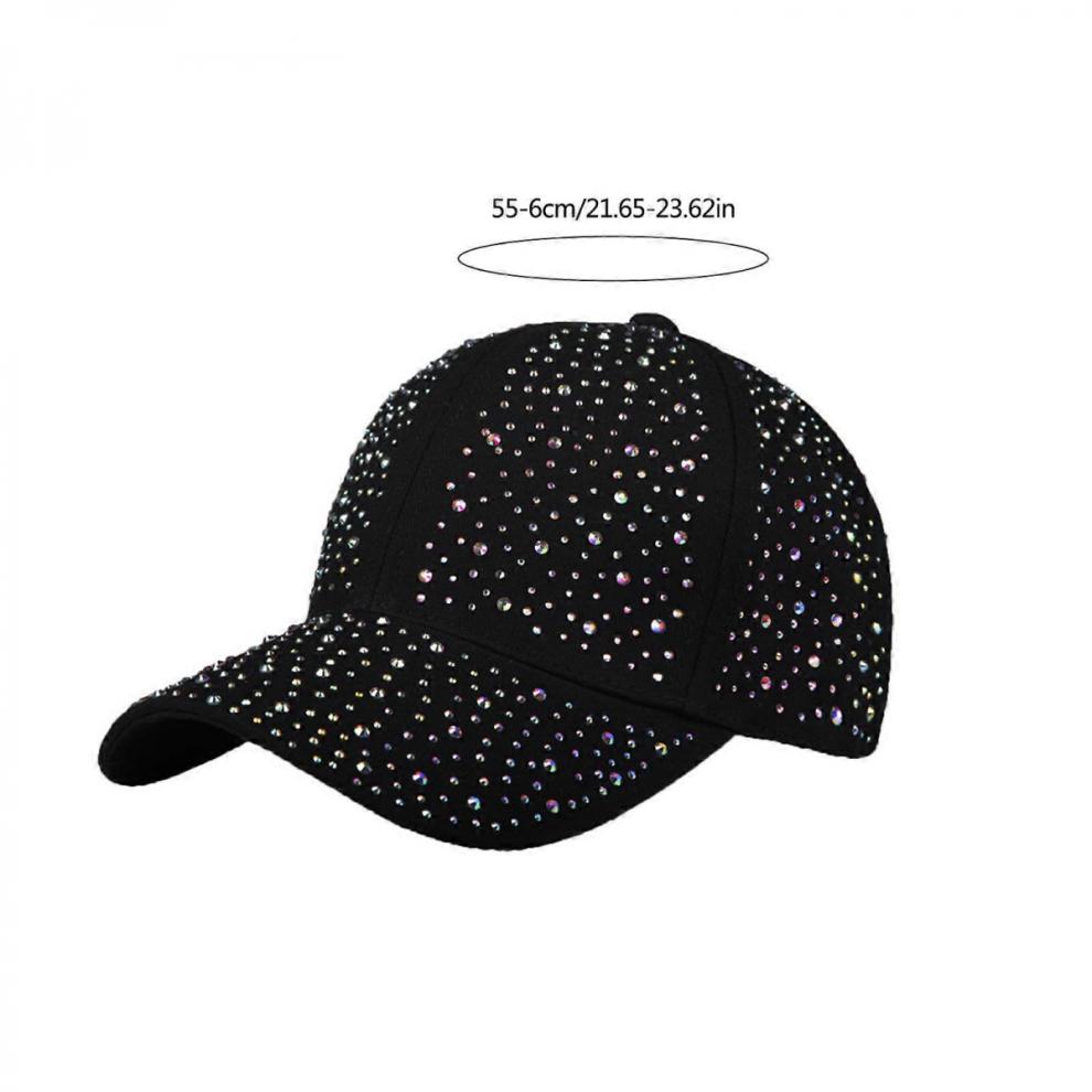 Travel Meeting Rhinestone Hat Outdoor Sports Travel Baseball Caps Women Girl Adjustable Head Size Baseball Cap