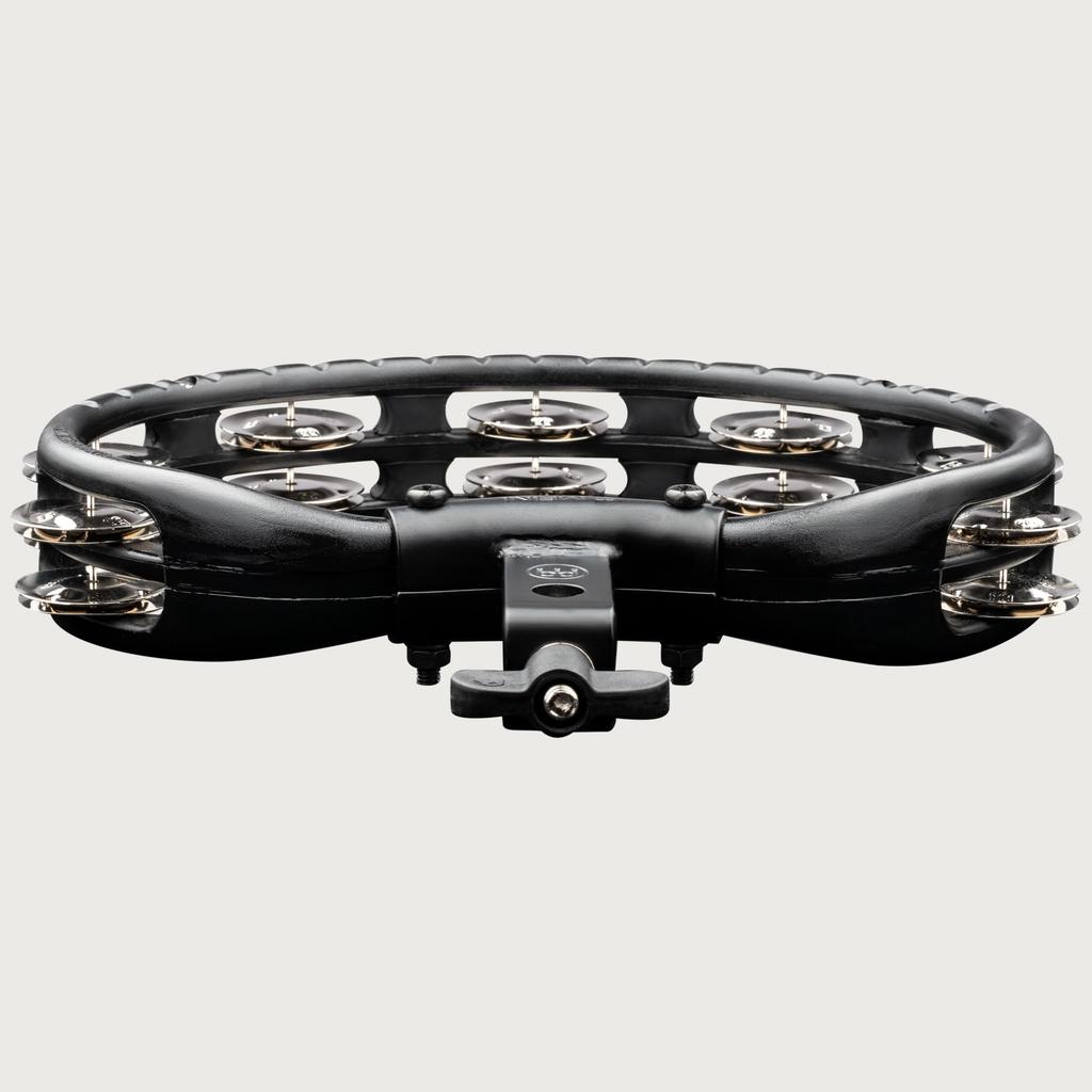 MEINL Percussion Traditional ABS Tambourine Steel Jingles Black TMT2BK []