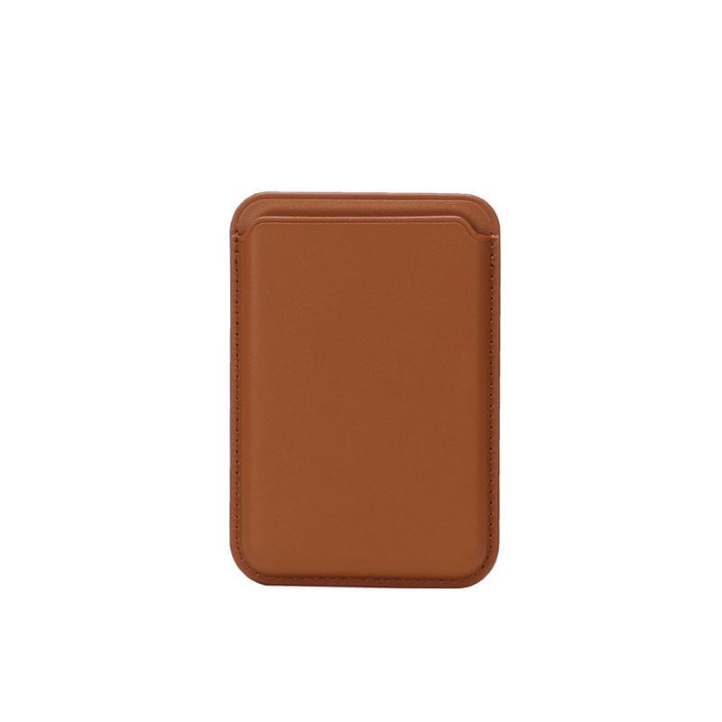Magsafe Powerful Magnetic Card Bag iPhone17 Leather Card Holder Simple Document Storage Card Bag
