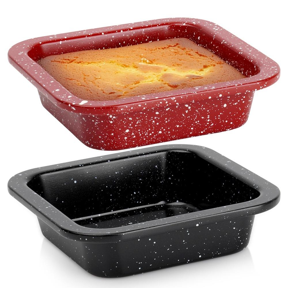 2x Mała Foremka do Pieczenia Mini Forma Granitowa do Ciasta Brownie Deserów