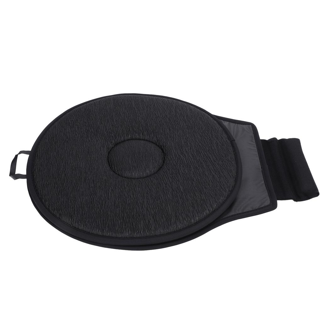 360 Grad Drehkissen Tragbares Memory-Foam Drehbares Fahrzeugkissen für Ältere Büro Camping Schwarz