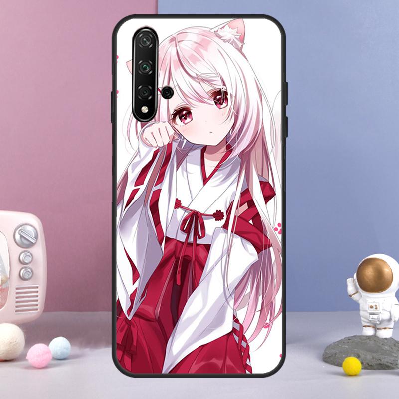 Anime Cat Girl For Huawei Nova Y72 Y61 Y91 Y73 Y90 Y70 Y60 12s 12i 11i 8i 9 10 SE P60 P30 Pro P40 Lite Case