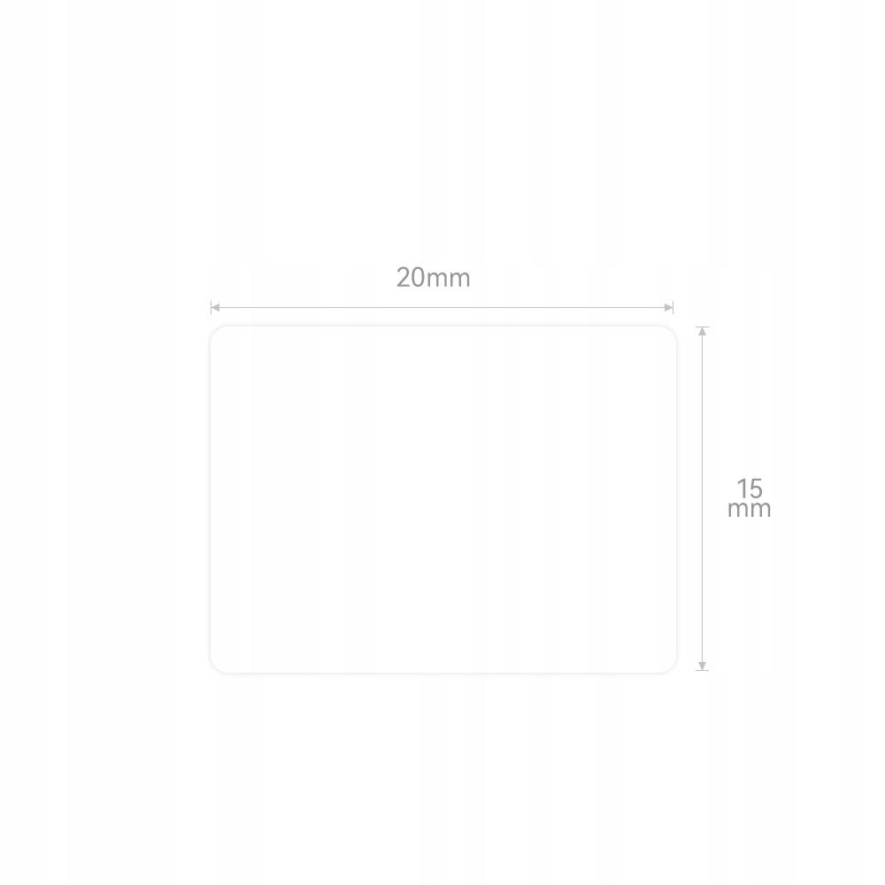 Etiquetas Adesivas Niimbot Para Impressora M2 Retangular Branca 20X15Mm 355X