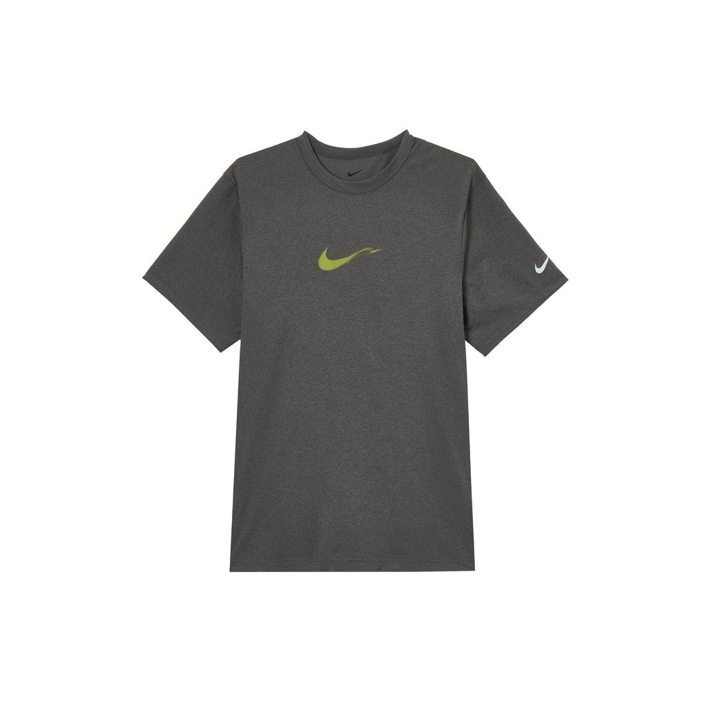 Nike Logo Quick-Dry Crew Neck T-Shirt Men Tops Gray HV4882299