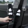 Seat Belt Cover Shoulder Pad Panda Car Accessories Shoulder Neck Protection Reducing Pressure for Kids and Adults Comfortable Breathable (Penda-1)