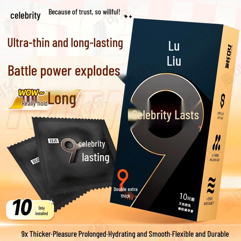 Celebrity Ultra-Thin Time-Delay Ribbed & Dotted Condoms - 10 Pack