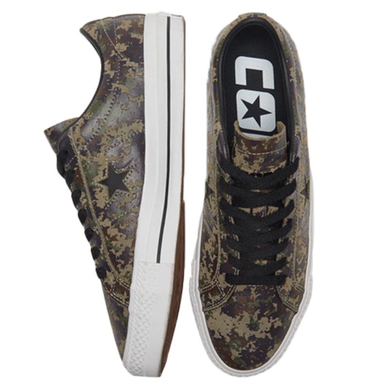 Converse One Star Pro Pro Comfortable and Versatile Low-top Board Shoes for Men and Women In Brown and Green