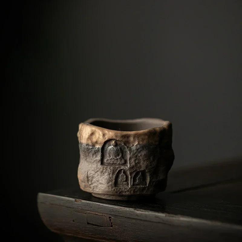 Retro Vergoldete Eisenglasur Dunhuang Tasse Teetasse Meistertasse Antike Frühgebrannte Handgefertigte Keramik Tee Kung Fu Tee