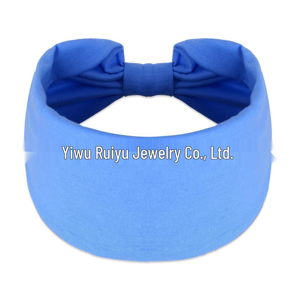 Cross-Border Women's Wide Cotton Elastic Sports Headband