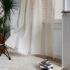Black And White Plaid Splicing Curtains Medium Ancient Style Foreign Retro Personalized Art Hollow Short Curtain