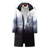 New men's down jacket for autumn and winter Mid-length over-the-knee thickened warm gradient couple jacket
