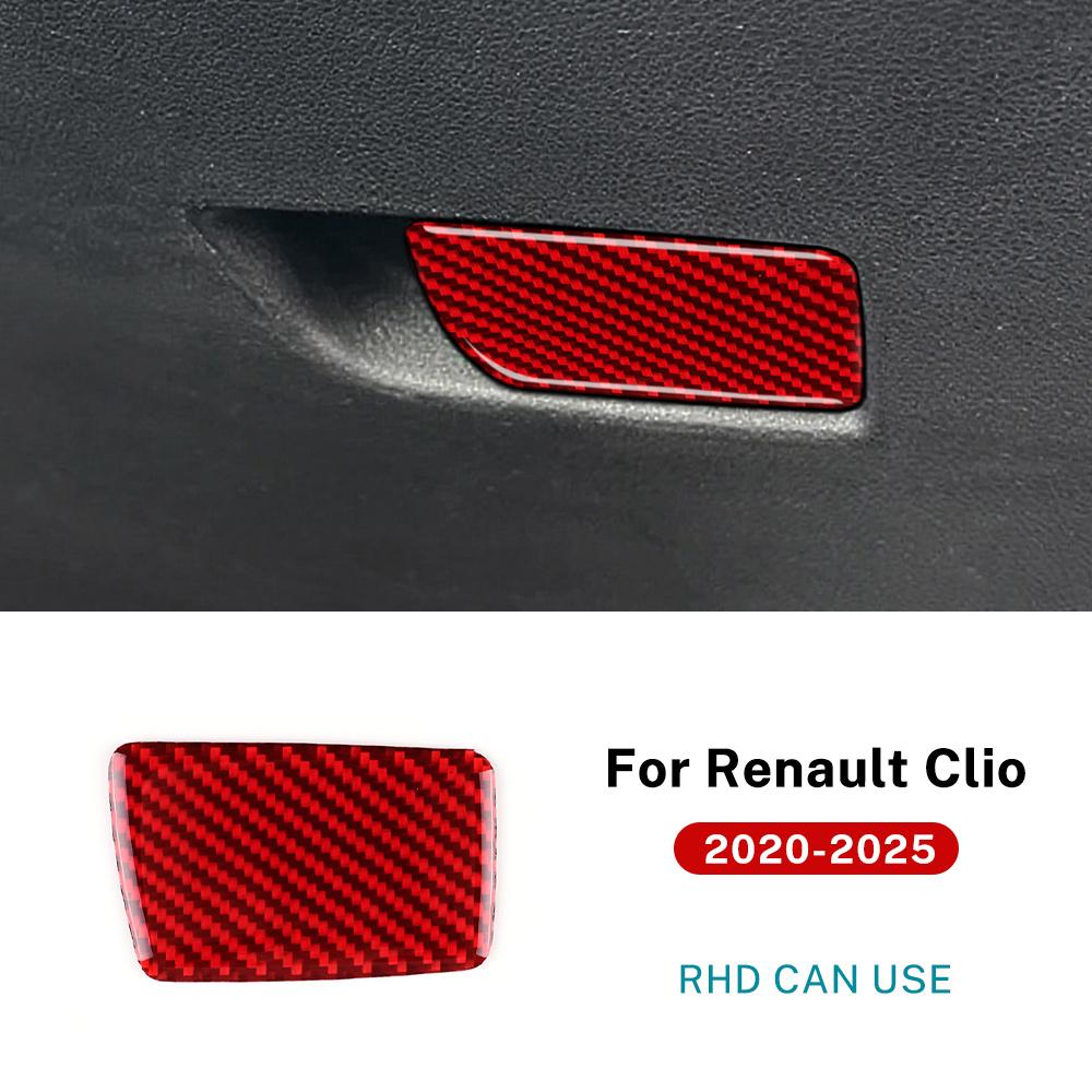 Naklejka wewnętrzna w stylu włókna węglowego do Renault Clio 5 MK5 2020 2021 2022 2023 2024 2025 LHD RHD Panel wewnętrzny