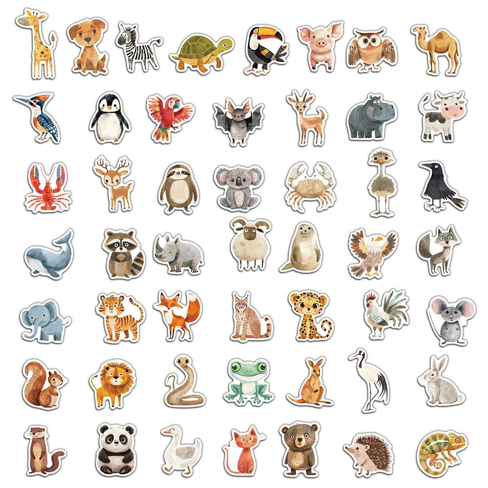 50 Cute Cartoon Stickers for Kids - Book & Phone Decor (Set of 50)