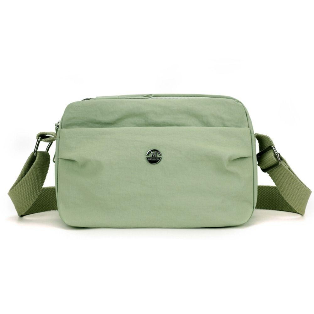 Large Capacity Square Crossbody Bag Multi-layer Single Shoulder Bag Nylon Messenger Bag  Shopping