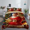 Christmas Elk Beding Set Festival Modern 3d Soft Duvet Cover Set Warm Comforter Bed Linen Twin Quen King Single Sized Dimensions Children Kids Adult