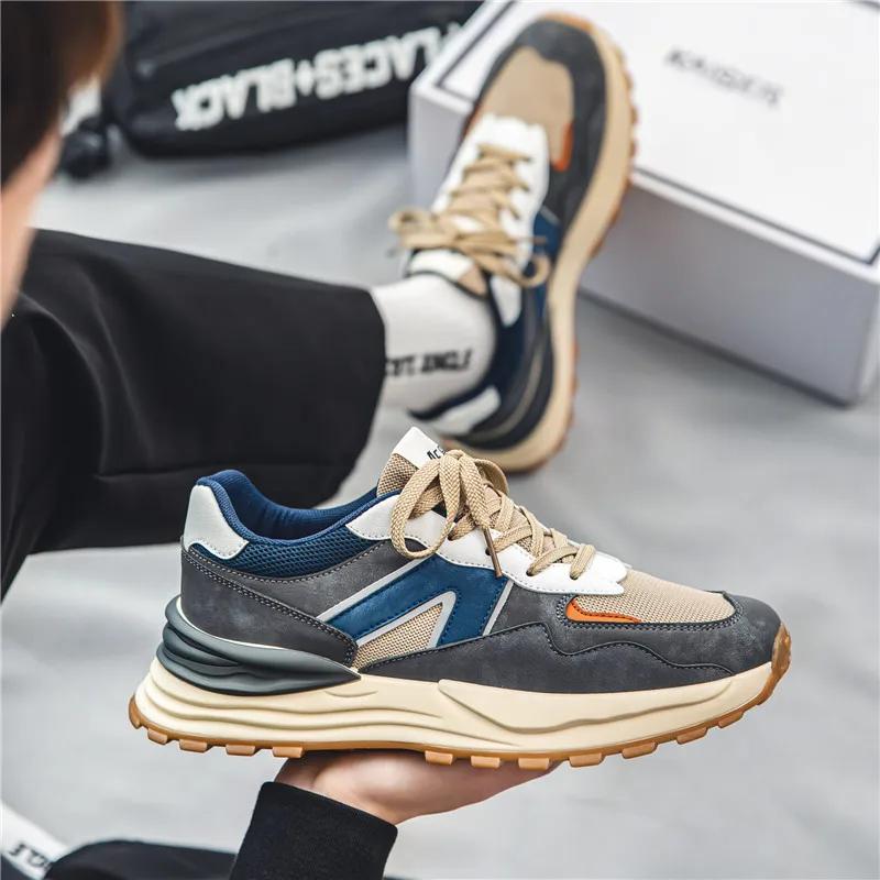 Fashion Quality Men's Platform Sport Shoes Comfortable Hard Wearing Men's Casual Shoes 2024 Breathable Male Board Shoes Tenis Masculino