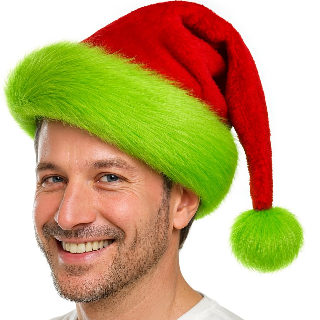 Christmas Santa Hat For Adults And Kids Xmas Holiday Hats Unisex Velvet Red Classic Fur Comfort New Year Festive Party Supplies