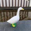 Decorative White Geese Statue Nontoxic Resins Outdoor Art Ornaments for Year Round Garden Yard Patios Display