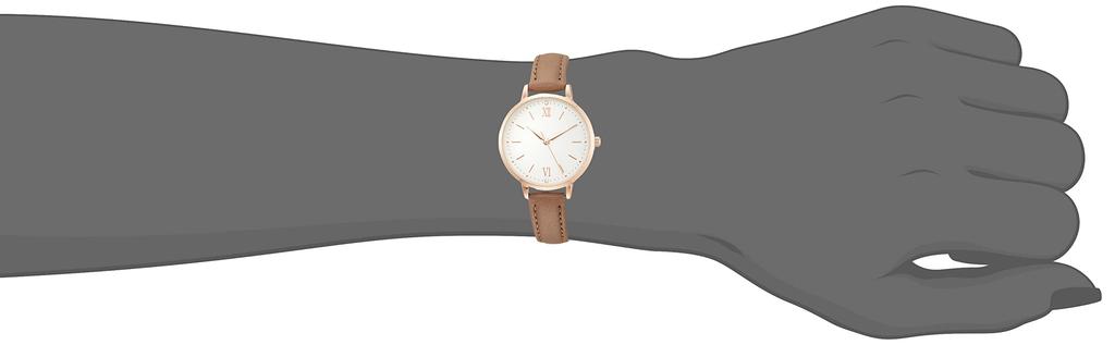 Fieldwork Aves Analog Leather White Watch, Thin, Nickel-Free Strap, Dial, Women's, Gray, ASS148-6