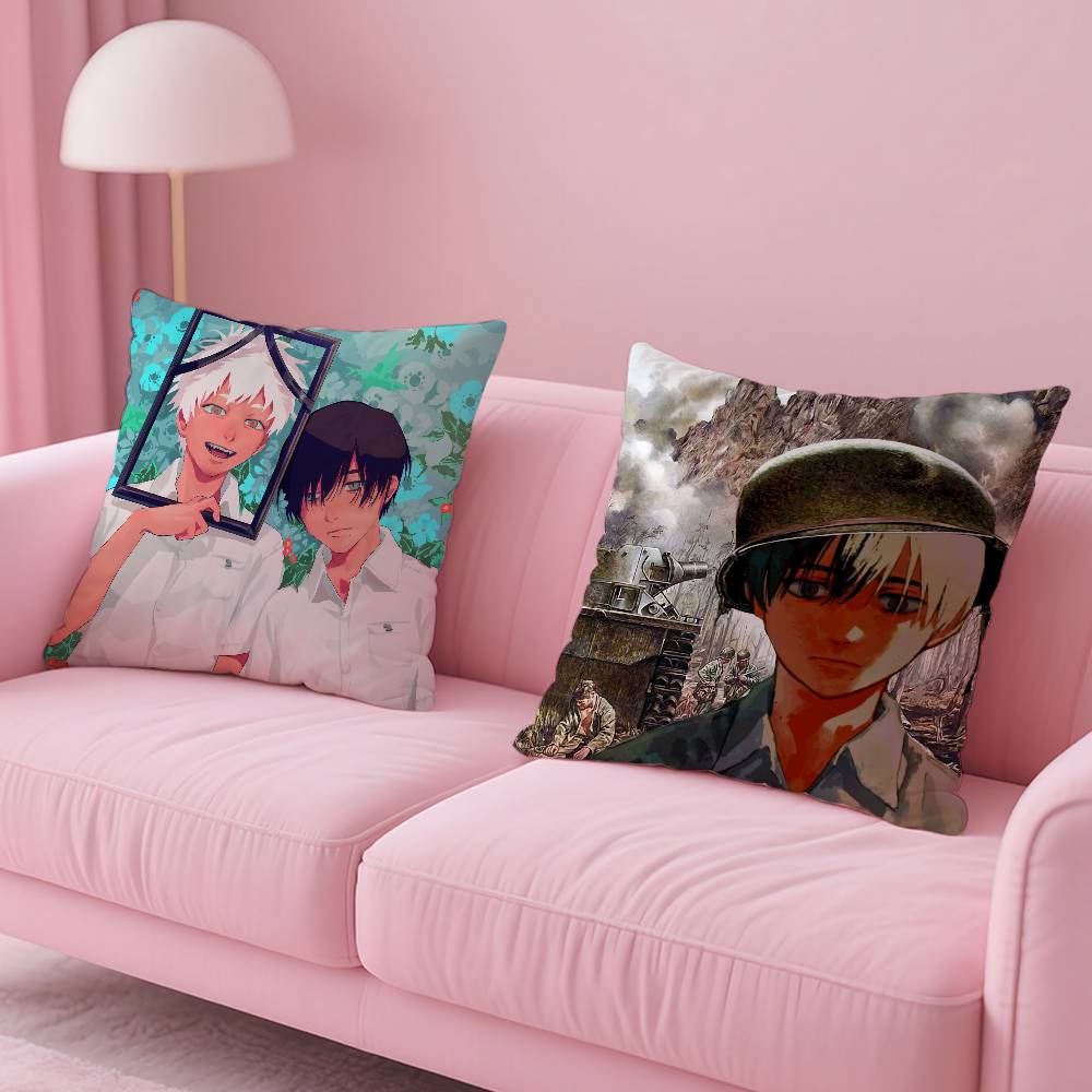 The Summer Hikaru Died Anime Pillow Case Anti-Dustmite Pillowcase Invisible Zipper Silky Short Plush Sofa Cushion Cover