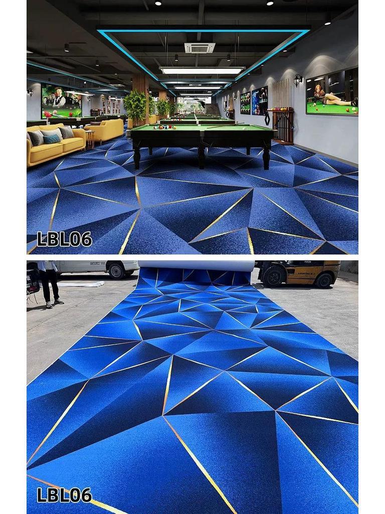 Luxuriöser feuerfester Nylon-Teppich für Billardhallen in Hotels - Teppich mit großflächigem Druck