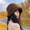 Women S Lamb Wool Bucket Hat Large Size Casual Warm Winter Hat