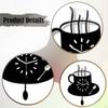 Cappuccino-Tasse Wanduhr Hängend Modern Acryl Küchen-Dekor Leise für Arbeitszimmer Zuhause