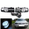 1 Pair Car Front Bumper Headlight Sport Grill Kidney Running Lights For VW GOLF MK4 1997-2006 With LED DRL Fog Lamp Accessories