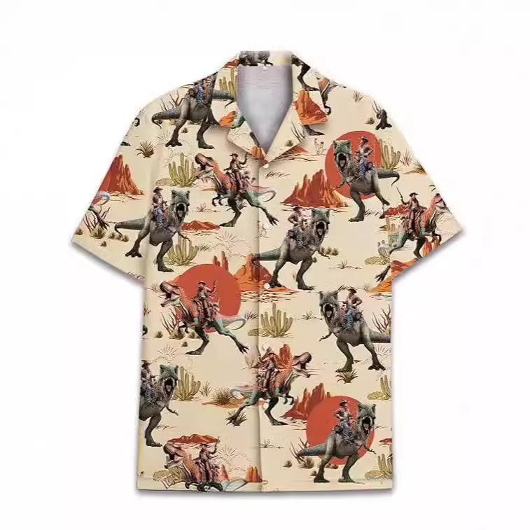 Summer Essential! Short-sleeve Hawaiian Shirt, Fun Pineapple Surf Print, Casual & Trendy