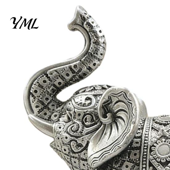 Traditional Auspicious Figure Elephant Figurine, Luck Charm Sculpture, Versatile Indoor Outdoor Decor for Ethnic Relief Crafts Car Tabletop