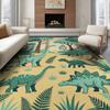 Tapis Area Imprimé Squelette de Dinosaure Dessin Animé T-Rex Fossile Tapis de Jeu pour Enfants Doux Antidérapant Thème Dino pour Salon Chambre à Coucher