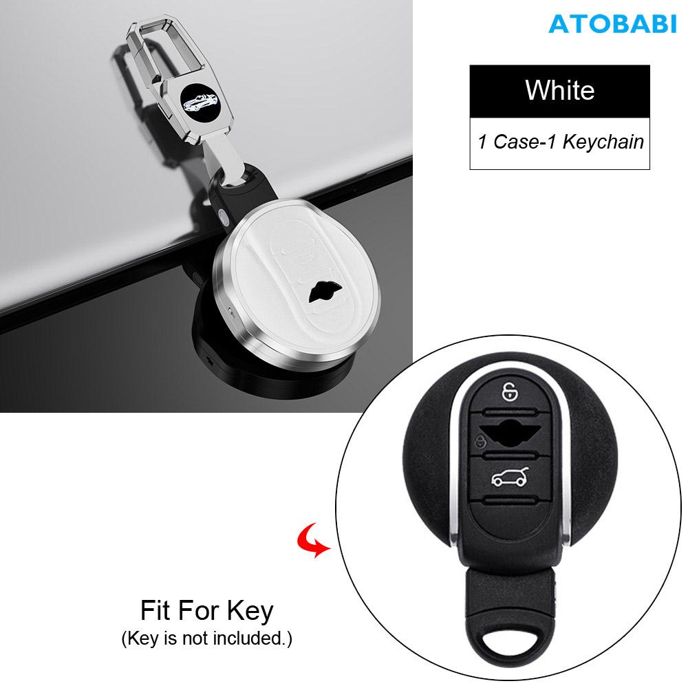 

Aluminum Alloy With Leather Car Key Cover Remote Fobs Case Bag For BMW Mini Cooper S JCW Clubman F54 F55 F56 F57 F60 Countryman