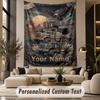 Camión (40) Tapiz Personalizado de Tema Texto con Nombre Personalizado Colgante de Pared Tapiz Decoración del Hogar Tela de Fondo