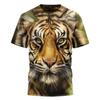 New Tiger Print T Shirt For Men 3D Printed Short Sleeve Tops Tees Trend Personality Streetwear Graphic T-shirt Quality Tshirt