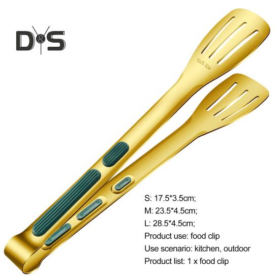 Thick Meat Tongs Silicone Handle Convenient Food Grade BBQ Tongs